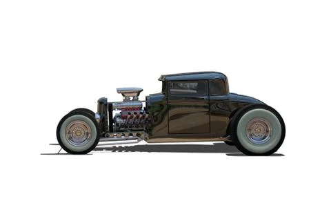 Hot Rod 3D render Stock Illustration