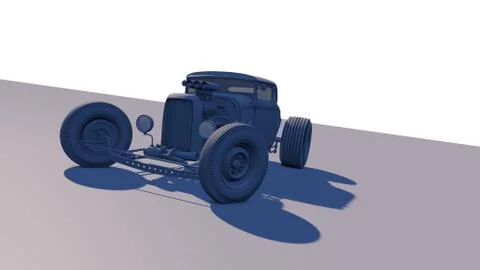 Hot Rod 3D render Stock Illustration