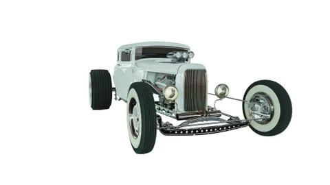 Hot Rod 3D render Stock-Illustration
