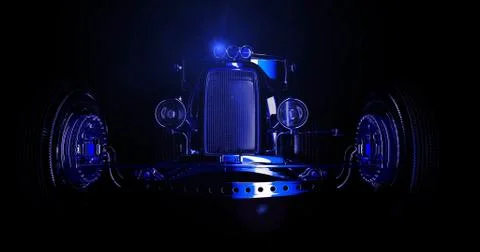 Hot Rod 3D render Stock Illustration