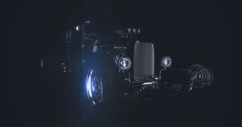 Hot Rod 3D render Stock Illustration