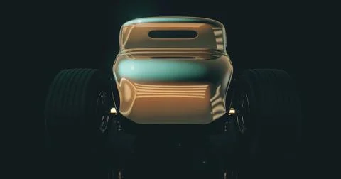 Hot Rod 3D render Stock Illustration