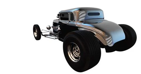 Hot Rod 3D render Stock Illustration