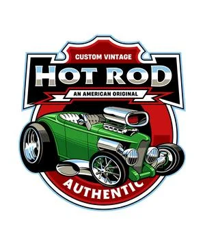 Hot Rod Authentic Stock Illustration