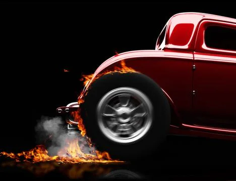 Hot rod Burnout Stock Illustration