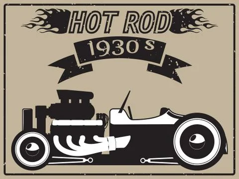 Hot rod car Stock Illustration