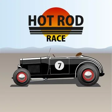 Hot rod car Stock Illustration