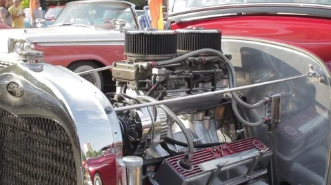 Hot Rod Engine Detail 스톡 동영상 58111812