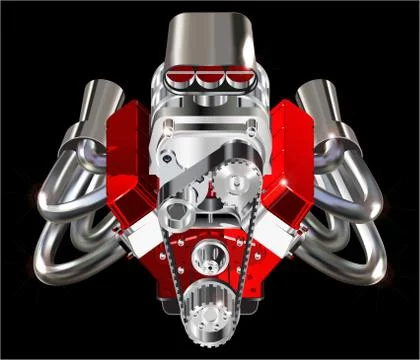 Hot Rod Engine Stock-Illustration