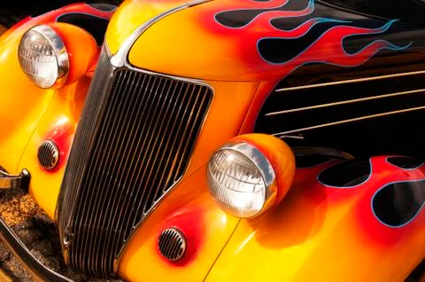 Hot rod flames 스톡 사진