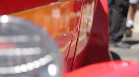 Hot Rod Headlight Stock Footage 25239698