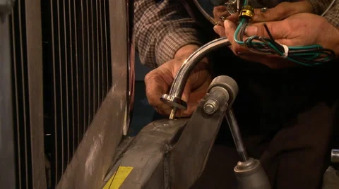 Hot rod headlight mounting Video stock 45174417