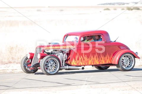 Hot Rod at a public display Stock Photos