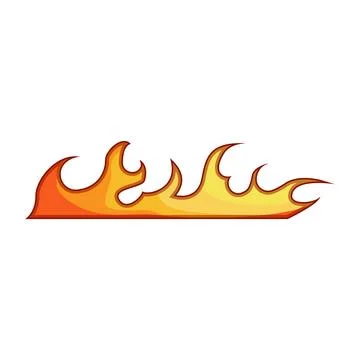 Hot rod style flame decal graphic design element Stock Illustration