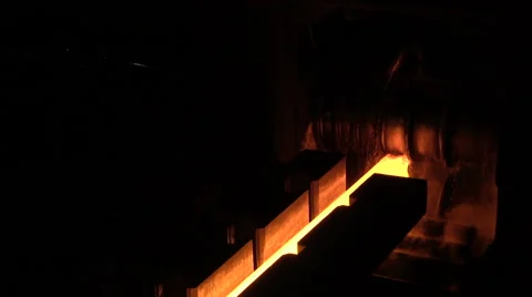 Hot rolled a hot billet Stock Footage 61689441