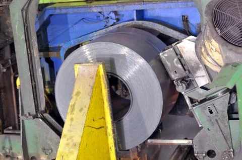 Hot rolls of tinplate Stock Photos