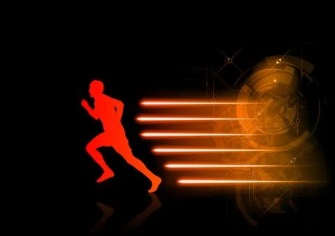 Hot runner Illustrazione stock