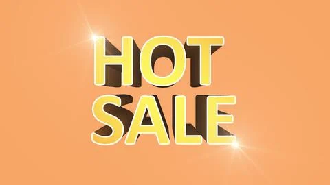 Hot sale 3d text Stock Illustration