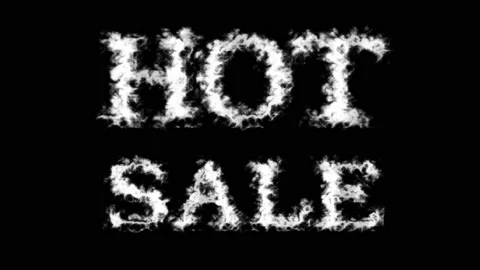 Hot Sale cloud text effect black isolated background Stock Footage 139636258