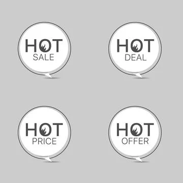 Hot sale icon set Illustrazione stock