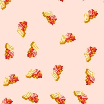 Hot sale offer isometric icon seamless pattern Stock Illustration