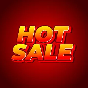 Hot sale. Text effect in bold text with modern colors Stock Illustration