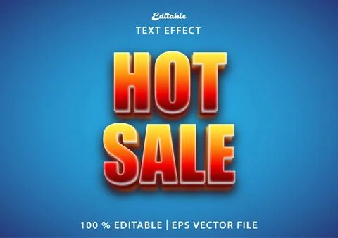 Hot Sale Text Effect - Editable Text Effect	 Stock Illustration