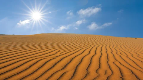 Hot sand desert time lapse scene Stock Footage 274665091