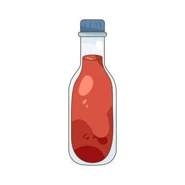 Hot sauce bottle Stock Illustration