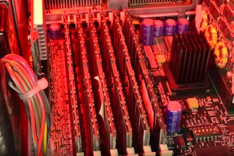 Hot server RAM Stock Photos