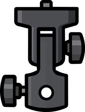 Hot shoe extension bracket camera mount Stock Illustration