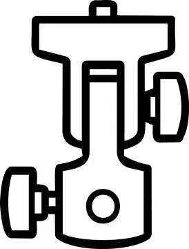 Hot shoe extension bracket camera line art icon Illustrazione stock