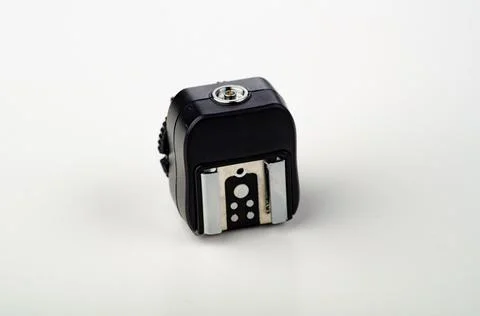 Hot shoe flash trigger sync adapter. Stock Photos