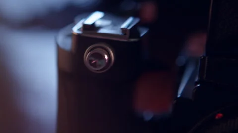 Hot shoe on an old camera Stock Footage 278835876