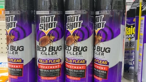 Hot Shot Bed Bug Killer Stock Footage 157470855