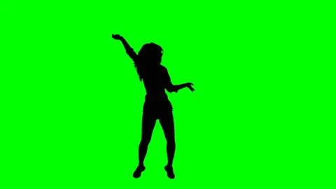 Silhouette Dancing Green Screen Stock Footage ~ Royalty Free Stock ...