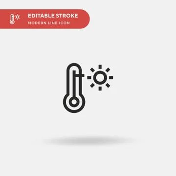 Hot Simple vector icon. Illustration symbol design template for web mobile UI Stock Illustration