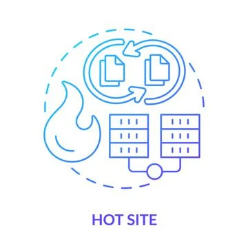 Hot site blue gradient concept icon Stock Illustration