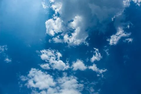 Hot sky with clouds Stock Photos