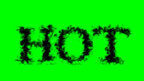 Hot smoke text effect green isolated background Stock Footage 138722732