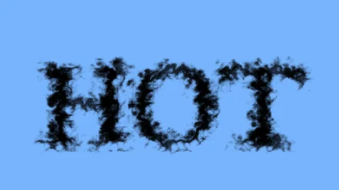 Hot smoke text effect sky isolated background Stock Footage 138722734