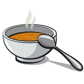 Hot soup Stock Illustration