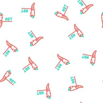 Hot spice pepper vector seamless pattern Stock Illustration