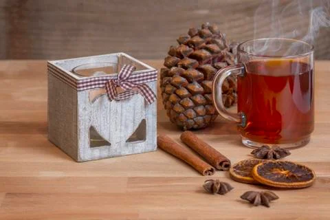 Hot spiced wine Stock Photos