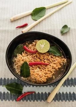 Hot spicy noodle Stock Photos