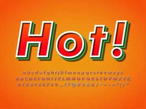Hot Spicy text Logo Font Effect Stock Illustration