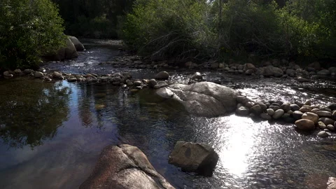 Hot Spring Adjacent To A River Stock Footage 134498937