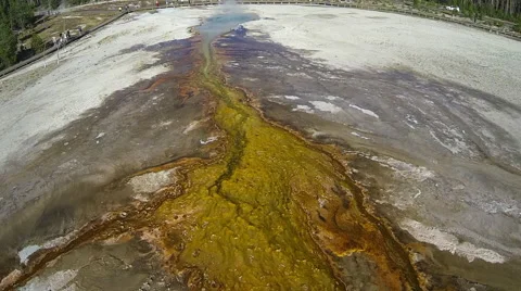 Hot Spring Aerial Stock Footage 40601737
