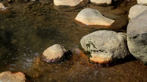 Hot spring bubbles containing sulfur. Stock Footage 292932281