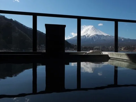 Hot spring at fuji mountain Video stock 72853526